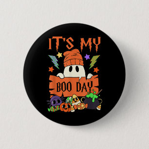 Badge Rond 5 Cm C'Est Mon Boo Day Boday Enfants mignonette Fantôme