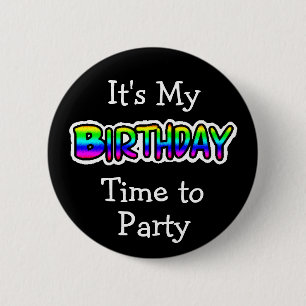 Badge Rond 5 Cm C'est mon bouton d'anniversaire