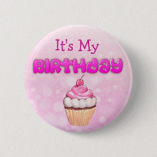 Badge Rond 5 Cm C'est mon bouton d'anniversaire