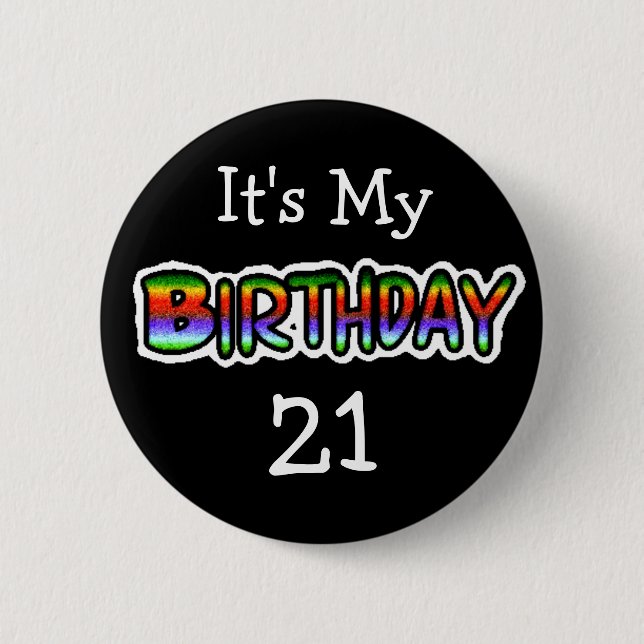 Badge Rond 5 Cm C'est mon Bouton personnalisé anniversaire (Devant)