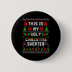 Badge Rond 5 Cm C'est mon cadeau de Noël Xmas de vacances moche am