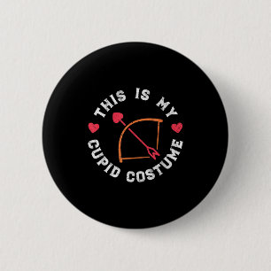 Badge Rond 5 Cm C'est mon costume de Cupidon - Arc de Cupidon Sain