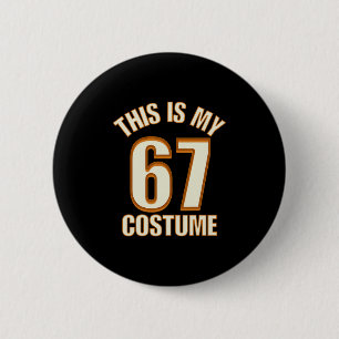 Badge Rond 5 Cm C'est mon costume d'Halloween 67 paresseux Brainro