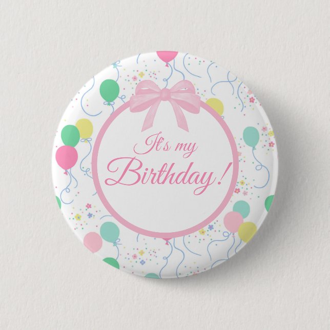 Badge Rond 5 Cm C'est mon épingle d'anniversaire | Épingle à porte (Devant)