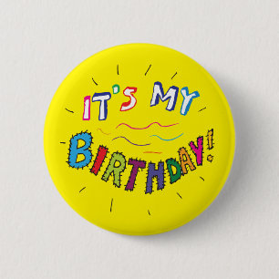 Badge Rond 5 Cm C'est mon insigne d'anniversaire