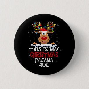 Badge Rond 5 Cm C'Est Mon Jeu De Noël Amusant Reindee De Noël