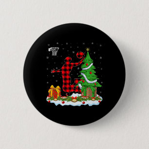 Badge Rond 5 Cm C'Est Mon Joueur De Pajamas De Noël Xma