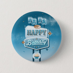 Badge Rond 5 Cm C'est mon joyeux anniversaire / Bouton Pinback