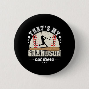Badge Rond 5 Cm C'Est Mon Petit-Fils Là-Bas De Baseball Grand Gran