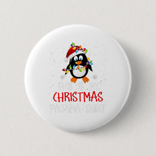 Badge Rond 5 Cm C'Est Mon Pyjama Chemise De Noël Pingouins Père No
