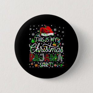 Badge Rond 5 Cm C'Est Mon Pyjama De Noël Correspondant Famille Joy