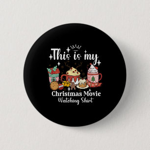 Badge Rond 5 Cm C'est Mon T-Shirt De Regard De Film De Noël Famill