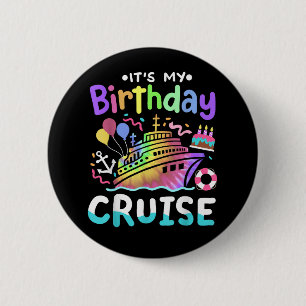Badge Rond 5 Cm C'est mon voyage de vacances en croisière teint en