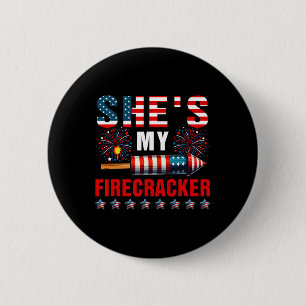 Badge Rond 5 Cm C'est My Sparkler 4 juillet Fireworks Coûts d'amou