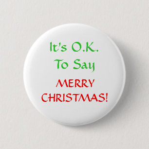 Badge Rond 5 Cm C'est O.K.To disent, MERRYCHRISTMAS !