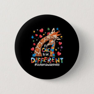 Badge Rond 5 Cm C'est Ok Pour Être Différent Autisme Sensibilisati