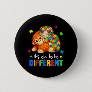 Badge Rond 5 Cm C'est Ok pour être différent Bébé de sensibilisati