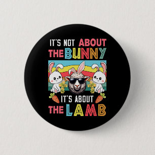 Badge Rond 5 Cm C'est pas lapin vintage c'est à propos de Pâques a