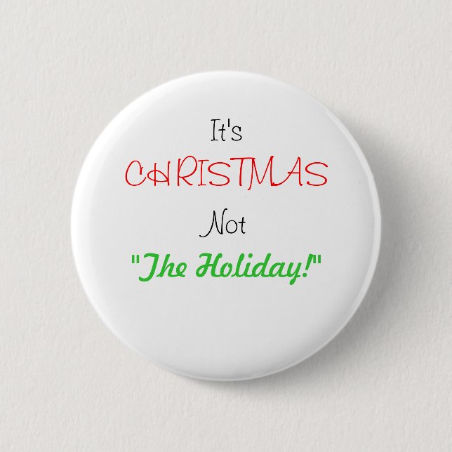 Badge Rond 5 Cm C'est, pas, NOËL, "les vacances !" Bouton (Devant)