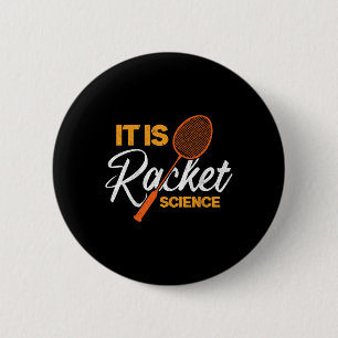 Badge Rond 5 Cm C'Est Racket Science Dminton Shuttle Birdie Dminto
