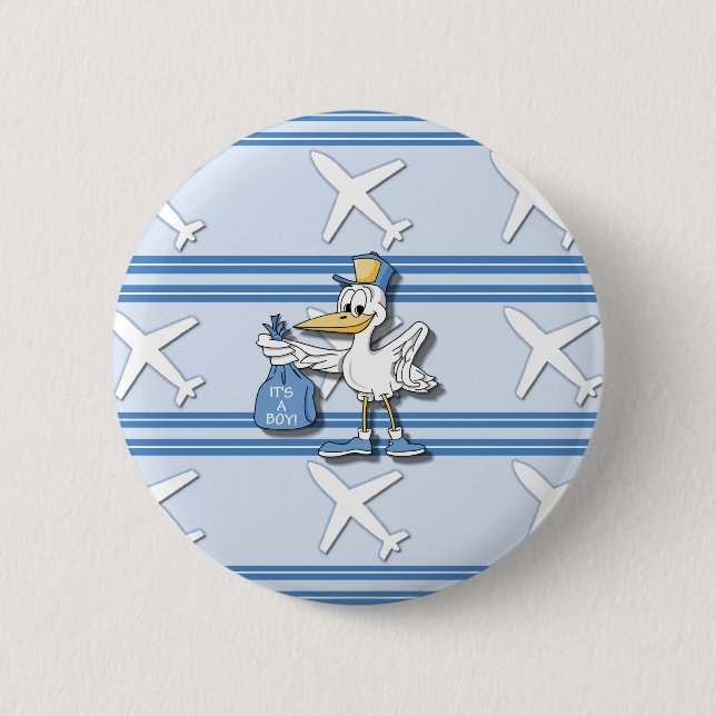 Badge Rond 5 Cm C'est un bouton de garçon (Devant)