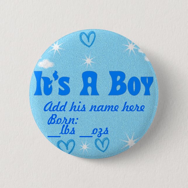 Badge Rond 5 Cm C'est un garçon_ (Devant)