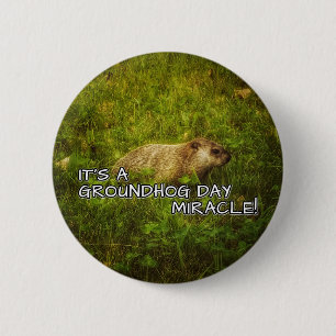 Badge Rond 5 Cm C'est un miracle du jour des marmottes !
