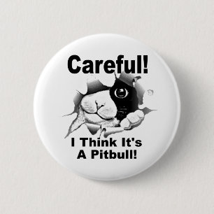 Badge Rond 5 Cm C'est un Pitbull