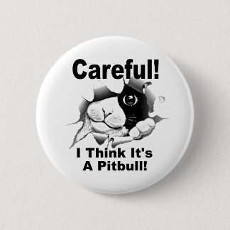 Badge Rond 5 Cm C'est un Pitbull