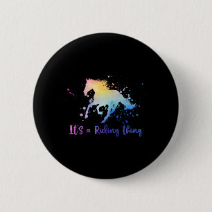 Badge Rond 5 Cm C'est une équitation Cheval Equestre Horseck Rider