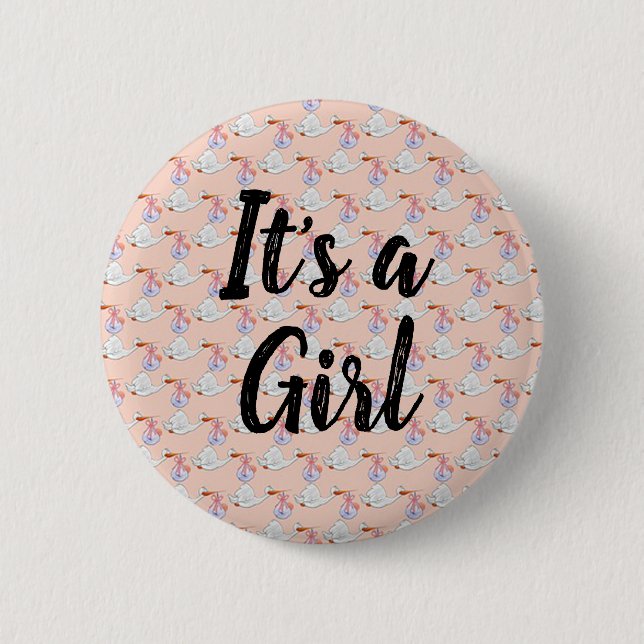 Badge Rond 5 Cm C'est une fille (Devant)