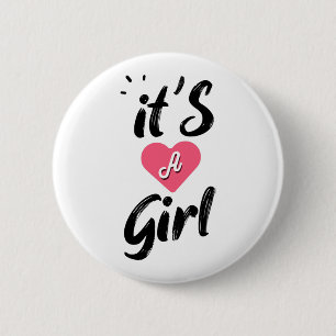 Badge Rond 5 Cm C'est une fille