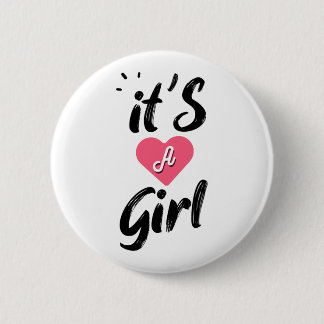 Badge Rond 5 Cm C'est une fille