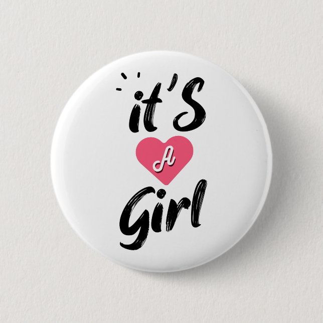 Badge Rond 5 Cm C'est une fille (Devant)