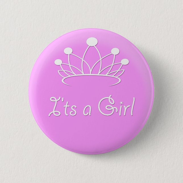 Badge Rond 5 Cm C'est une fille (Devant)