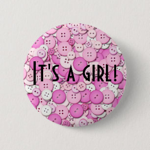 Badge Rond 5 Cm C'est une fille !Badge