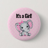 C'est une fille mignonne rose bébé éléphant