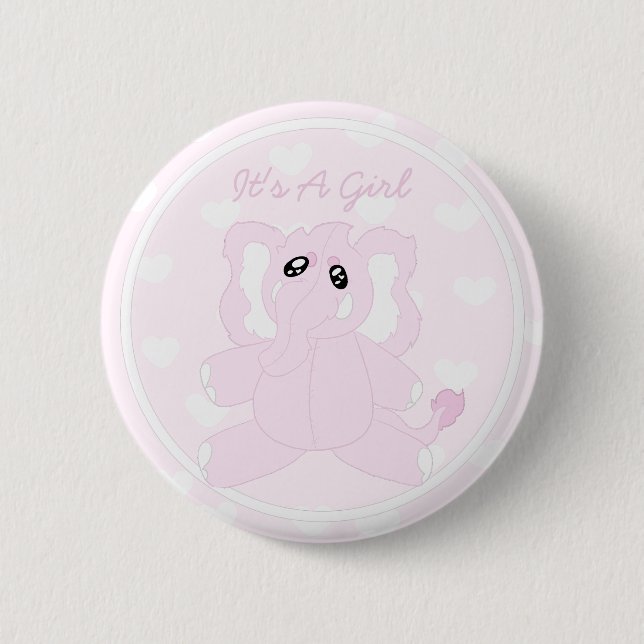 Badge Rond 5 Cm C'est une petite fille (Devant)