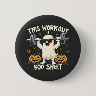 Badge Rond 5 Cm Cet Exercice Est Boo Sheet Éffrayant Halloween Fit