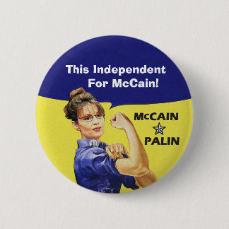 Badge Rond 5 Cm Cet indépendant pour McCain !