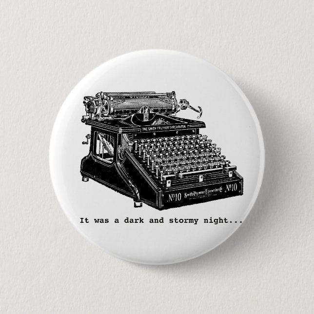 Badge Rond 5 Cm C'était une nuit sombre et orageuse (Devant)