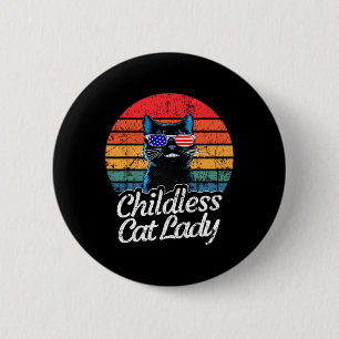 Badge Rond 5 Cm Cette Femme Sans Enfant Vote Kamala-harris 20