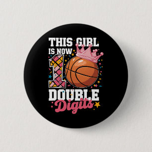 Badge Rond 5 Cm Cette fille a maintenant 10 ans à double chiffre e