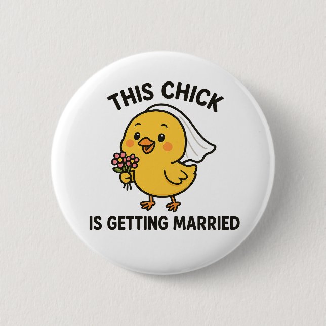 Badge Rond 5 Cm Cette Fille Se Marie (Devant)