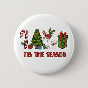 Badge Rond 5 Cm Cette Saison Joyeux Noël