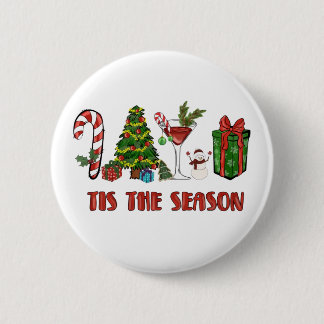 Badge Rond 5 Cm Cette Saison Joyeux Noël