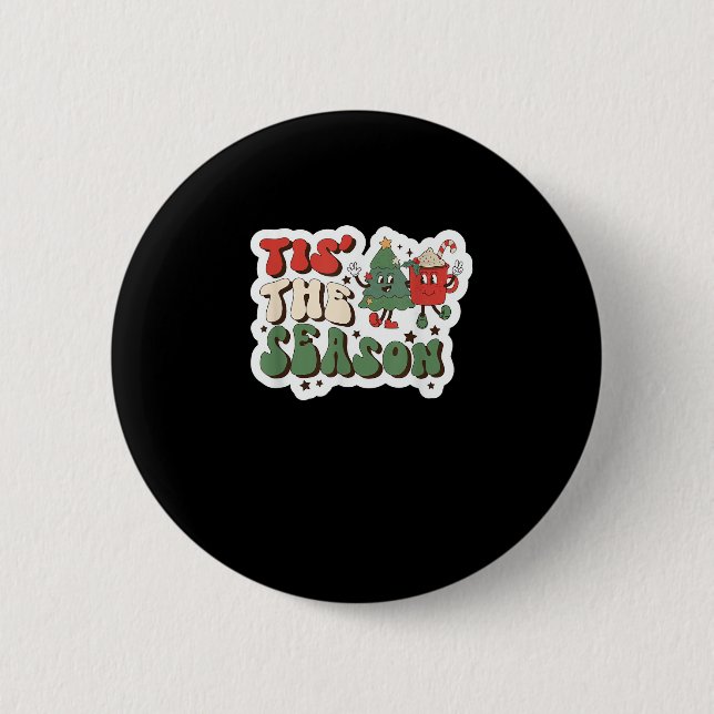Badge Rond 5 Cm Cette Saison Retro Funny Sloth (Devant)