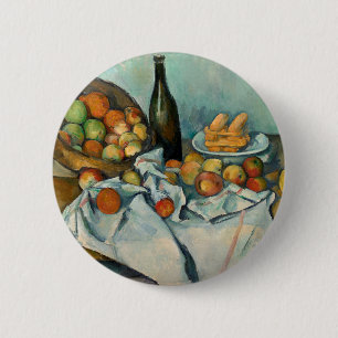 Badge Rond 5 Cm Cezanne Panier Pommes Impressionnisme Art