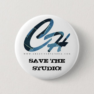 BADGE ROND 5 CM CH-SAVE LE BLEU DU STUDIO BUTTON-DENIM