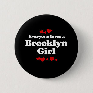 Badge Rond 5 Cm Chacun aime un T-shirt de fille de Brooklyn